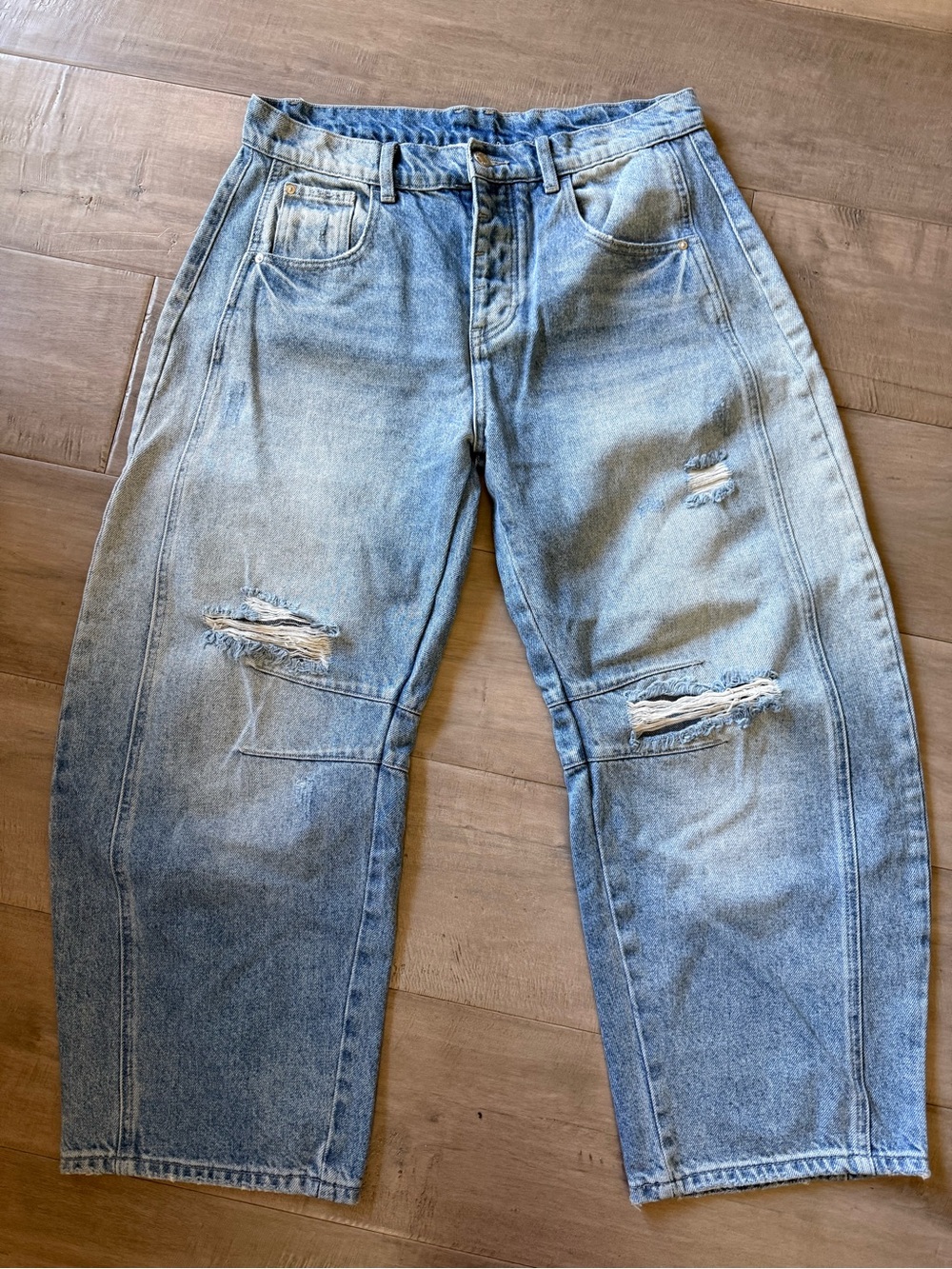 ee:some Light Blue Distressed Men's Jeans